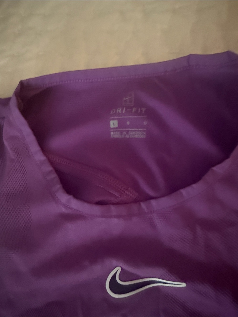 Nike Women's Purple backless Athletic Tank Top - Picture 3 of 4